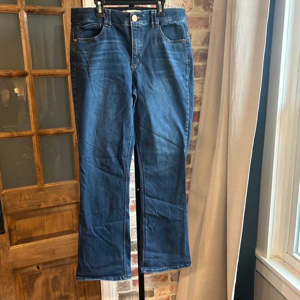 Democracy Jeans Womens Blue Absolution Technology Bootcut Size 12 Stretch Denim